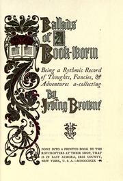 Cover of: Ballads of a book-worm