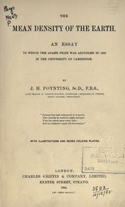Cover of: The mean density of the earth. by J. H. Poynting