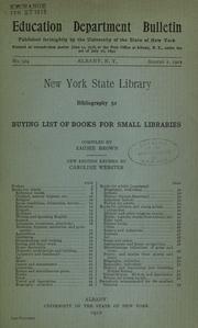Cover of: Buying list of books for small libraries