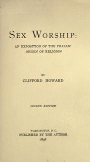 Cover of: Sex worship by Howard, Clifford