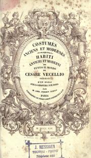 Cover of: Costumes anciens et modernes: habiti antichi et moderni di tutto il mundo