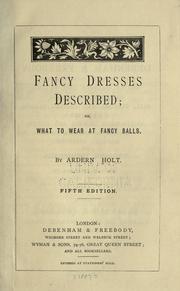 Cover of: Fancy dresses described