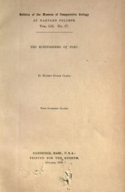 Cover of: The echinoderms of Peru by Hubert Lyman Clark