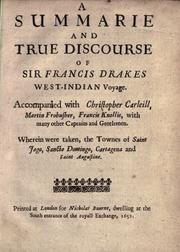 Cover of: A summarie and true discourse of Sir Francis Drakes West-Indian voyage. by Bigges, Walter