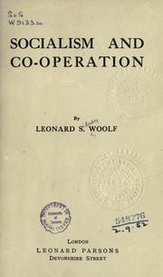 Socialism and co-operation by Leonard Woolf
