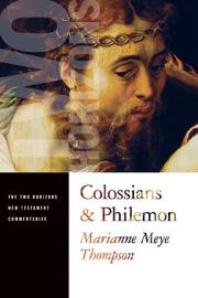Cover of: Colossians and Philemon (Two Horizons Commentary)