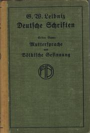 Cover of: Deutsche Schriften, 2 Vol. by Gottfried Wilhelm Leibniz