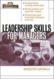 Cover of: Leadership Skills for Managers