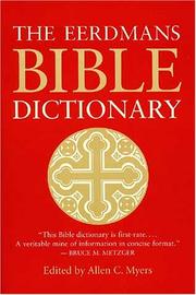 Cover of: The Eerdmans Bible Dictionary
