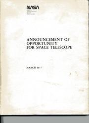 Cover of: Announcement of opportunity for space telescope.