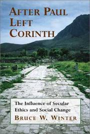 Cover of: After Paul Left Corinth: The Influence of Secular Ethics and Social Change