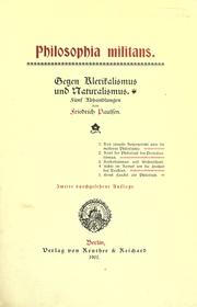 Cover of: Philosophia militans: gegen Klerikalismus und Naturalismus.