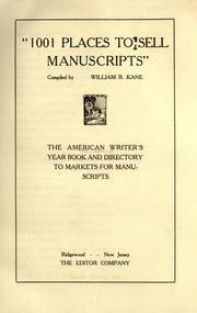 "1001 places to sell manuscripts," by The Editor.