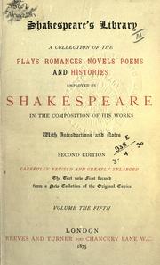 Cover of: Shakespeare's library by William Carew Hazlitt