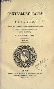 Cover of: Canterbury tales: with an essay upon his language and versification, an introductory discourse, notes, and a glossary
