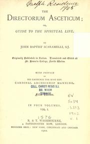 Cover of: The directorium asceticum = by Giovanni Battista Scaramelli