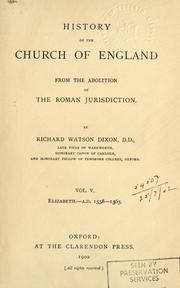 Cover of: History of the Church of England: from the abolition of the Roman jurisdiction