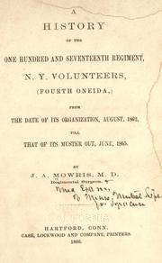 Cover of: A history of the One hundred and seventeenth regiment