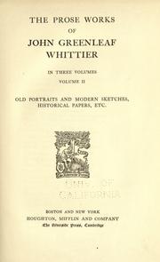 Cover of: complete writings of John Greenleaf Whittier.