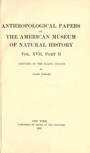Cover of: Costumes of the Plains Indians
