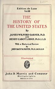 Cover of: The history of the United States
