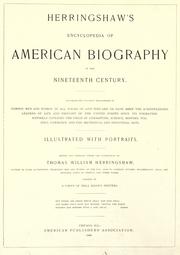 Cover of: Herringshaw's encyclopedia of American biography of the nineteenth century. by Herringshaw, Thomas William