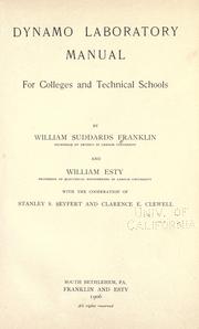 Cover of: Dynamo laboratory manual, for colleges and technical schools