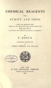 Prüfung der chemischen Reagenzien auf Reinheit by E. Merck