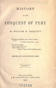 Cover of: History of the conquest of Peru. by William Hickling Prescott