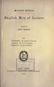 Cover of: English men of letters:  Edited by John Morley. by 