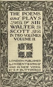 Cover of: The poems and plays of Sir Walter Scott by Sir Walter Scott