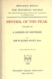 Cover of: Peveril of the Peak. by Sir Walter Scott