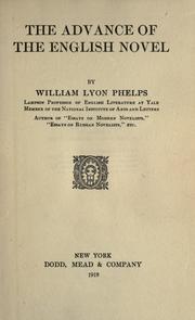 Cover of: advance of the English novel.