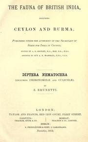 Cover of: Diptera Nematocera: (excluding Chironomid℗æ and Culicid℗æ).
