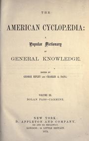 Cover of: The American cyclopaedia by Ed. by George Ripley and Charles A. Dana