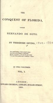 Cover of: The conquest of Florida, under Hernando de Soto by Theodore Irving