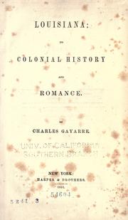 Cover of: Louisiana by Gayarré, Charles