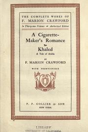 Cover of: The complete works of F. Marion Crawford.