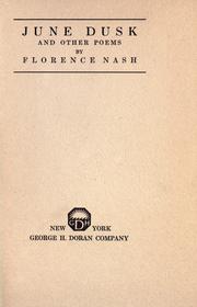 Cover of: June dusk by Florence Nash