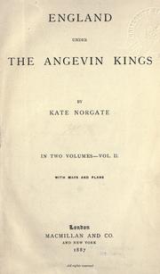 Cover of: England under the Angevin kings. by Kate Norgate