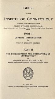 Cover of: Guide to the insects of Connecticut