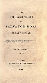 Cover of: The life and times of Salvator Rosa.