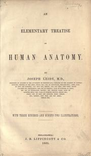 Cover of: An elementary treatise on human anatomy