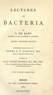 Cover of: Lectures on bacteria