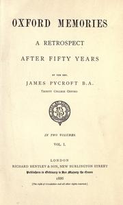 Cover of: Oxford memories by James Pycroft
