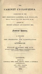 Cover of: A treatise on the geography and classification of animals. by William John Swainson