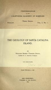 The geology of Santa Catalina island by William Sidney Tangier Smith