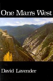 Cover of: One man's West