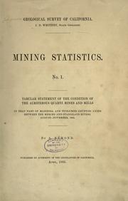 Cover of: Mining statistics.