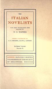 Cover of: The Italian novelists